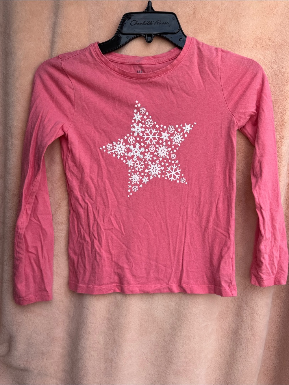 Girls M Snowflake Long Sleeve Tee